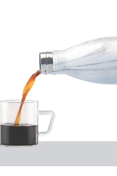 Borosil Vacuum Bolt Marble Bottle - 500ml