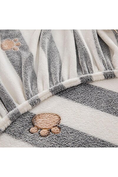 JOJO HOME Cocolino cover set 180x200cm + 2 pillowcases 50x70cm, Teddy Bear, Gray