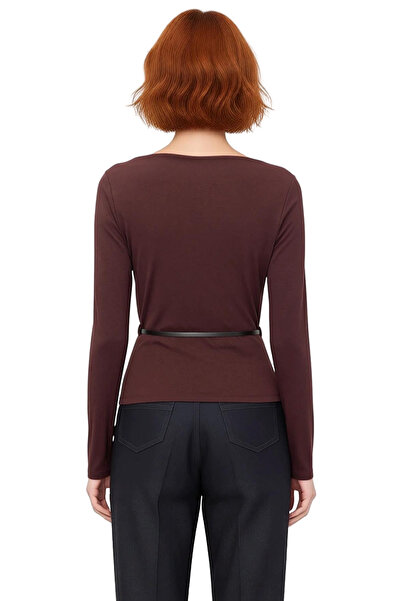 PayBuy Γυναικείο μακρυμάνικο μπλουζάκι με ραβδώσεις, ελαστικό πλεκτό, κομψό, άνετο, μοντέρνο και κομψό καθημερινό