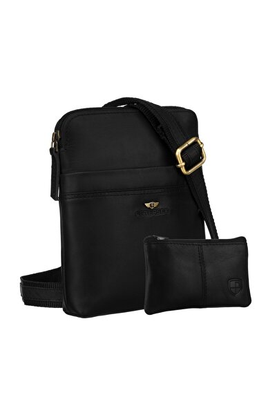 Other Geantă din piele neagră PTN 19004E-OPU-6934