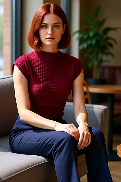 PayBuy Women's Fitted Knitted Blouse Boat Neck Sleeveless Summer Comfortable and Stylish Long Lasting