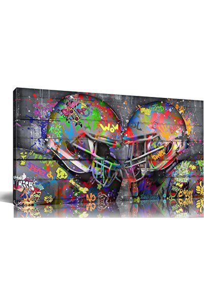 ALAYRA International لوحة جدارية رياضية للرجبي (60×120 سم، مؤطرة) - طباعة قما...