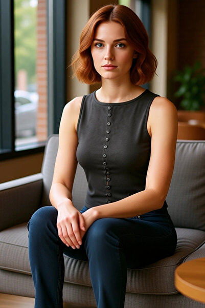 PayBuy Buttoned Fitted Bodycon Knitted Blouse Regular Size Carefully Selected Long Lasting High Quality