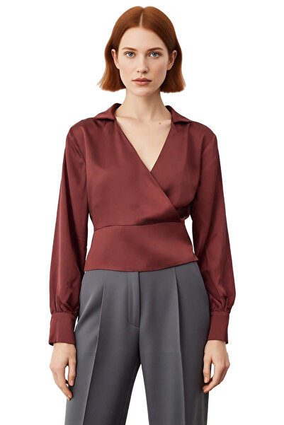 PayBuy Women's Woven Shirt Collar Long Sleeve Fitted Blouse Quality Stylish Comfortable Modern Elegant Casual