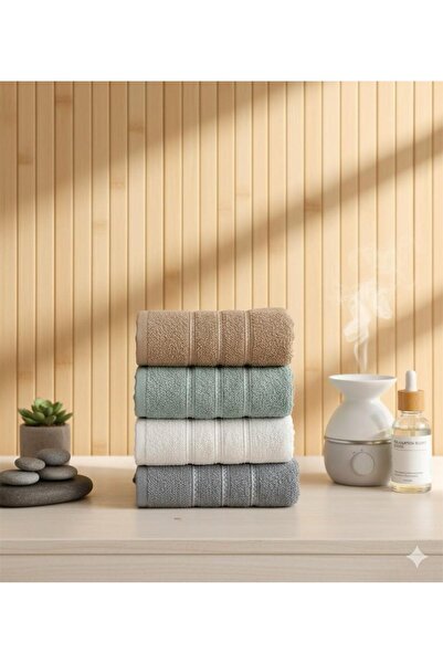 elvira concept Roma Pamuklu 4'lü El Ve Yüz Havlusu Seti Günlük Çeyizlik Havlu...