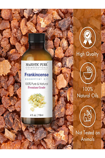 Majestic Pure Frankincense Essential Oil with Glass Dropper, 118ml