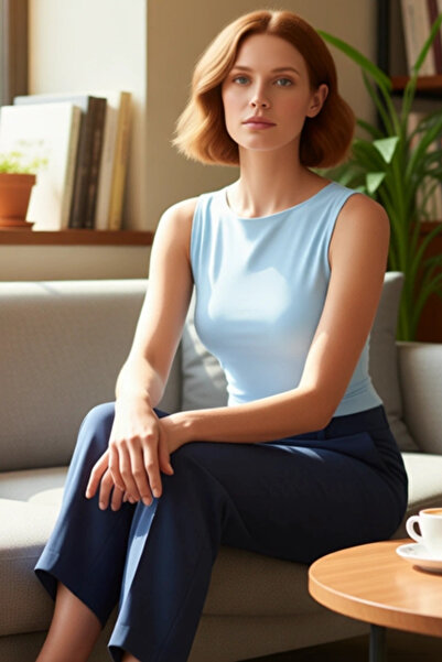 PayBuy Ασύμμετρο αμάνικο ελαστικό πλεκτό τοπ Γυναικείο Ποιοτικό Κομψό Άνετο Μοντέρνο Κομψό Καθημερινό