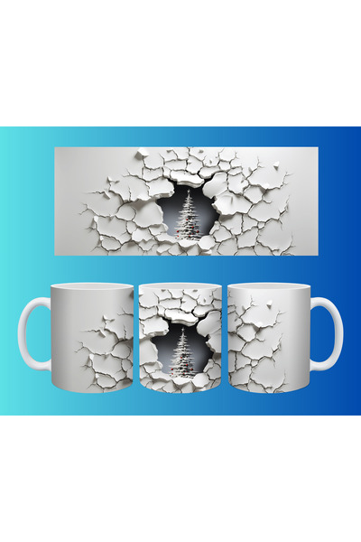 Evion Christmas Pine Tree Themed Mug – Warm Gift for Winter