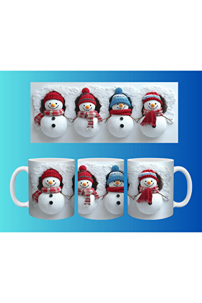 Evion كأس رأس السنة المزخرف بشخصية رجل الثلج - احتفالات العام الجديد