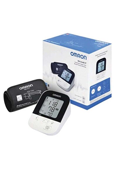 Omron Digital home blood pressure monitor with Bluetooth technology and smart display, placed on the upper arm