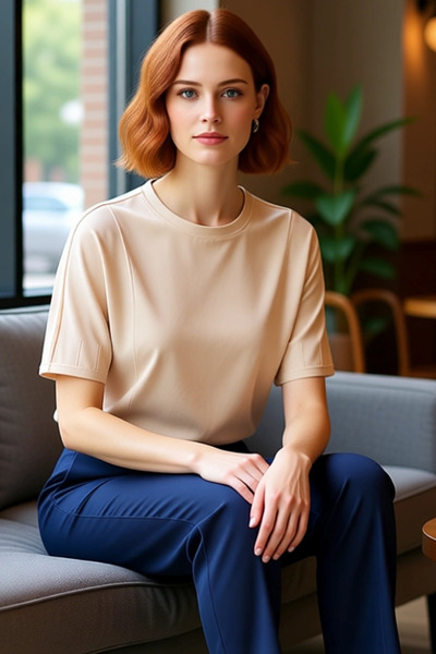 PayBuy Relaxed Crew Neck Short Sleeve Knitted Blouse Summer Casual Fit Perfect Fit Use