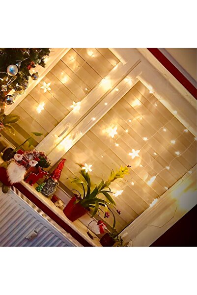 zola Christmas installation, star curtain, 108 LEDs, warm light, IP44, length 550 cm, 230V