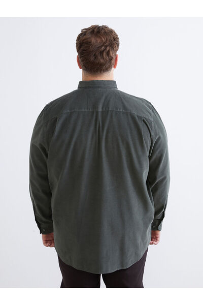 LC Waikiki Ανδρικό πουκάμισο με μακρυμάνικο βελούδο Vision New Season Regular Fit