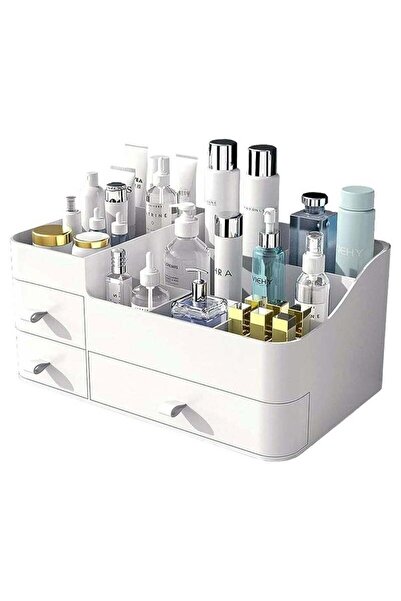 Arabest Makeup Organizer,Cosmetic Organizer Storage Box with Drawer Elegant Vanity Case for Bathroom Bedroom