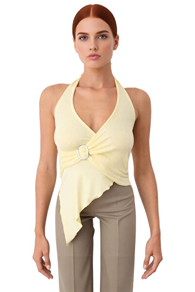 PayBuy Πλεκτή βισκοζένια μπλούζα με λαιμόκοψη με κορδόνια, καλοκαιρινό συνδυασμό για πάρτι, άνετη και κομψή, μεγάλη διάρκεια ζωής, υψηλής ποιότητας