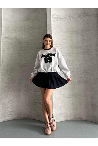 FERZOLAİO 89 Brooklyn Embroidered Melange Sweatshirt