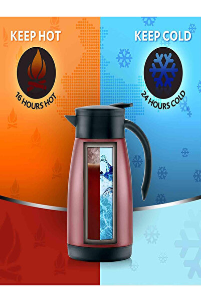 Borosil Vacuum Stainless Steel Teapot Red - 750ml