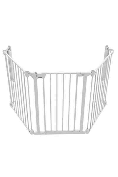 Noma Modular child safety gate with 3 panels, white metal,
