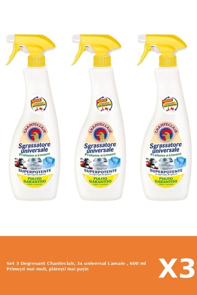 Chanteclair Set 3 Degresant Chanteclair, 3x universal Lamaie , 600 ml