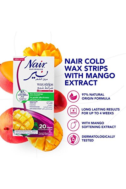Nair Body Wax Strips Mango 20 Pack
