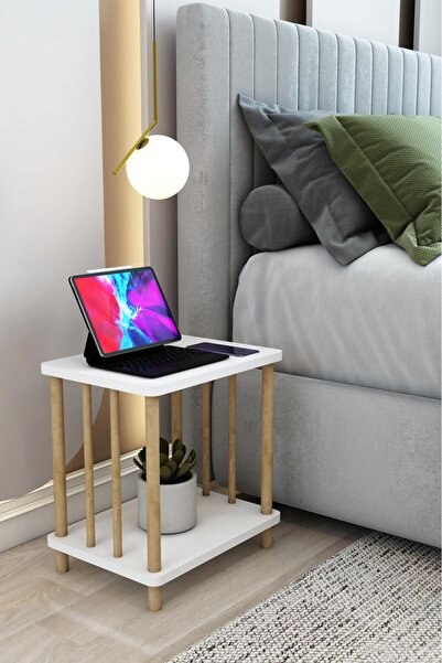 MERVİNG MODERN TARZ ÇOK AMAÇLI YAN SEHPA - YATAK BAŞI KOMİDİN