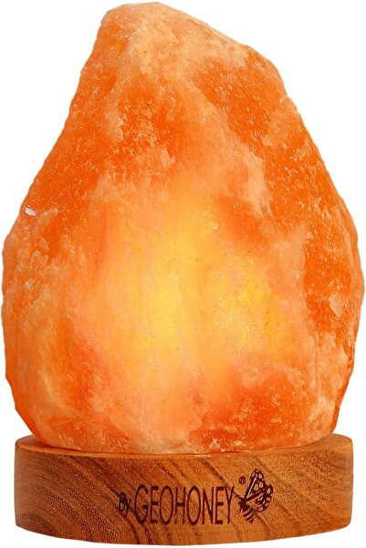 Geohoney Himalayan Salt Lamp with USB Mini - Natural Mountain Shape