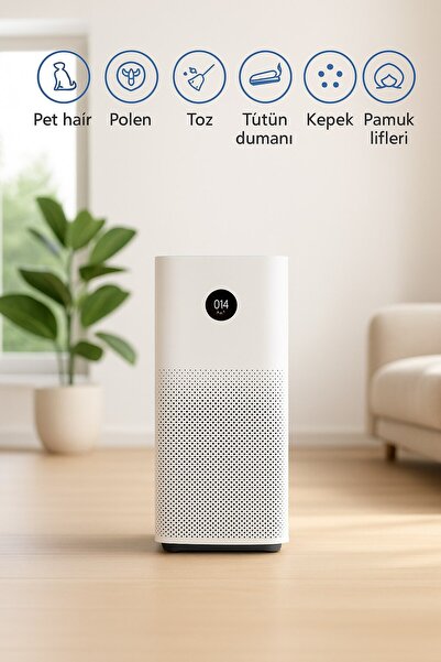 Xiaomi Akıllı Hava Temizleyici - 3 Katmanlı HEPA Filtre, 48 m² AlanEtki ve Ul...