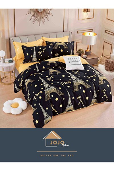 JOJO HOME Bed linen set, fine cotton, 6 pieces, 230x240cm, Bonjour Paris
