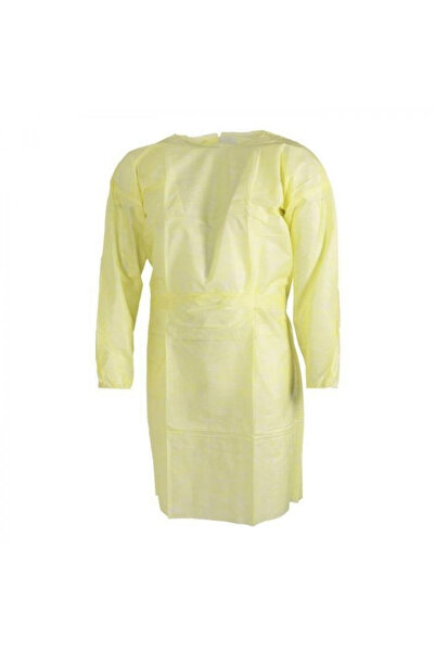 lana med كرتون جاون اصفر Yellow Isolation Gown