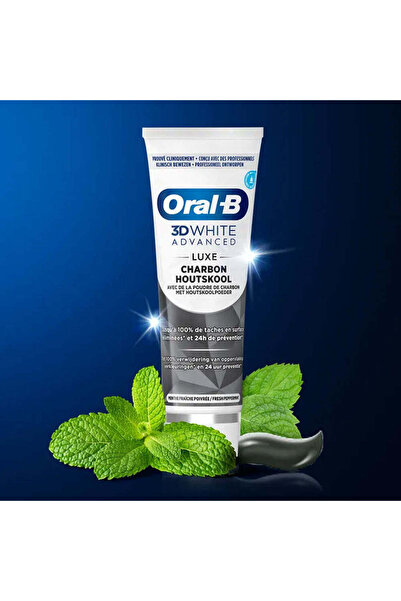 Oral-B 3D White Advanced Luxe Charcoal Toothpaste, 75ml, Oral B