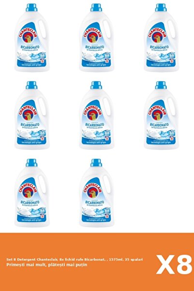 Chanteclair Set 8 Detergent Chanteclair, 8x lichid rufe Bicarbonat, , 1575ml,...