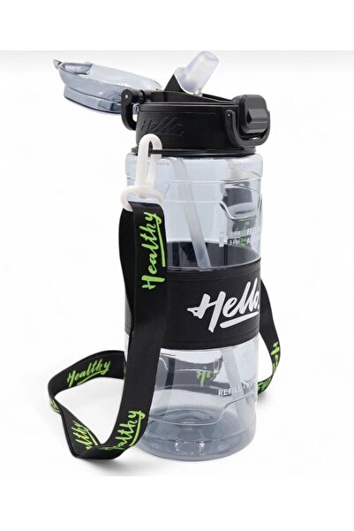 Chocuk Water Bottle Drinking Bottle with Straw - Daily Sports Water Bottle - School Children's Water Bottle with Colorful Neck Strap 800 ml