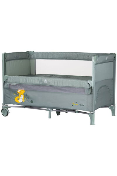 Chipolino Relax Folding Crib (Basil) with Sliding Side