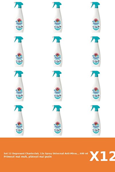 Chanteclair Set of 12 Chanteclair Degreaser, 12x Universal Anti-Odor Spray, , 600 ml