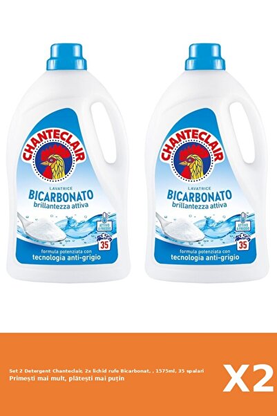 Chanteclair Set 2 Detergent Chanteclair, 2x lichid rufe Bicarbonat, , 1575ml,...