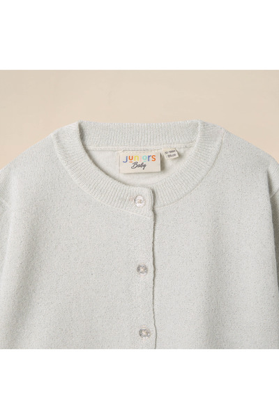 Juniors Textured Cardigan with Long Sleeves