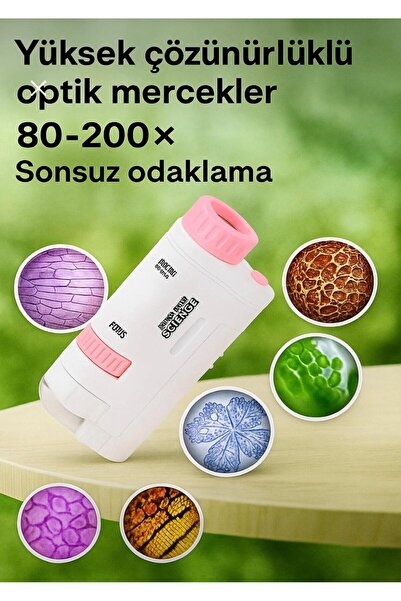 LİFİİ LED IŞIKLI TAŞINABİLİR MİKROSKOP 80-200 MİNİK CİHAZLA BÜYÜK KEŞİFLER BÜ...