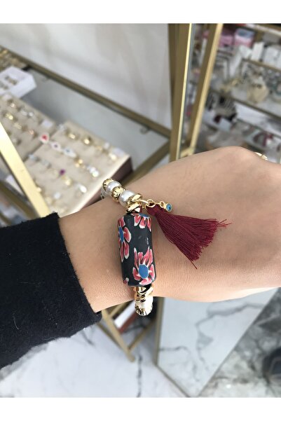 the ASEL İNCİ سوار موديل جول ديتيلد كام إينسيل مصنوع من اللؤلؤ الزجاجي