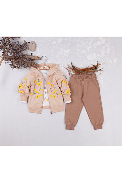 JNF kids Baby Girl & Child Hooded Comfortable Three-Piece Set