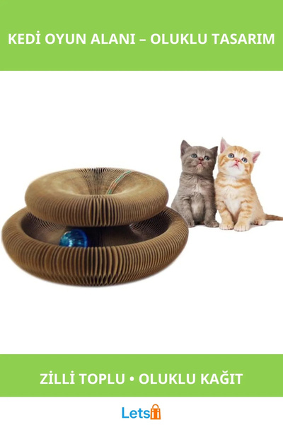 Letsii Shapable Durable Corrugated Paper Cat Playground
