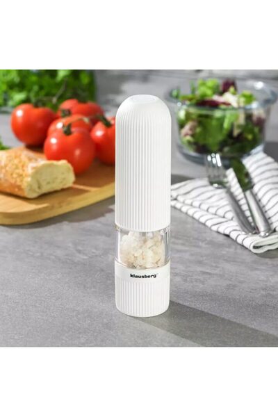 Klausberg Rasnita pentru sare si piper, alba, electrica,