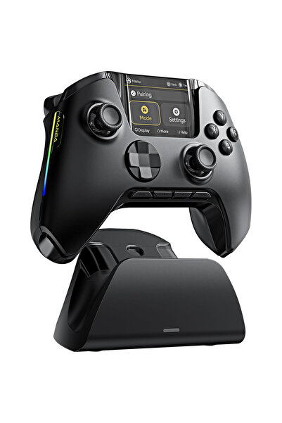 FIEHDUW Wireless controller, microswitch buttons, Hall Effect joystick, RGB LED lights