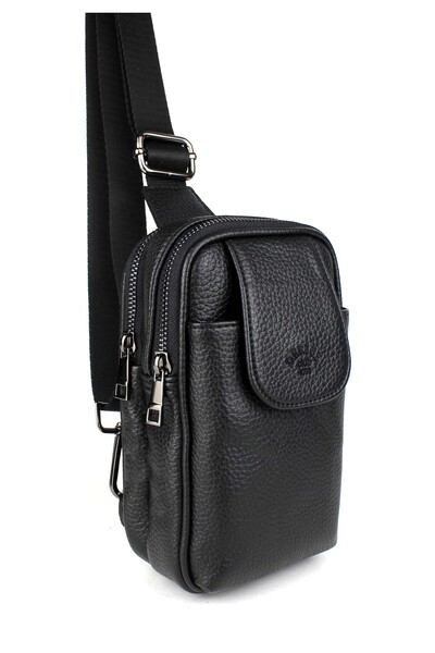 deri,se club Men's Black Shoulder Bag Chest Bag Body Bag Handbag