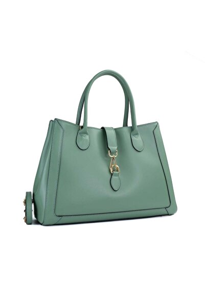 Posete Fagaras Poșetă din piele Eugina - Verde Menta, Geanta Office din Piele...