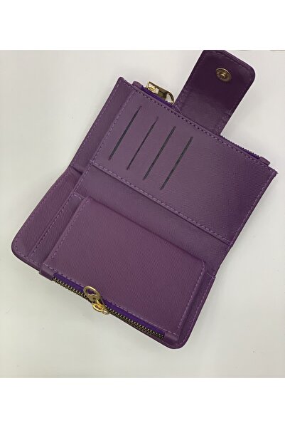 PurpleART Women's Large Horizontal Wallet with Magnet Closure 10X17Cm