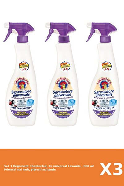 Chanteclair Set of 3 Chanteclair Degreaser, 3x universal Lavender, 600 ml
