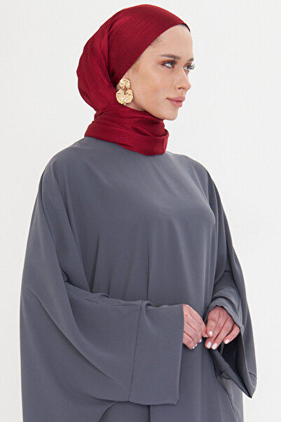 HÜRREM BONE Burgundy Plain Classic Shawl Turlu Polyester Luxury Janjan 202126_16