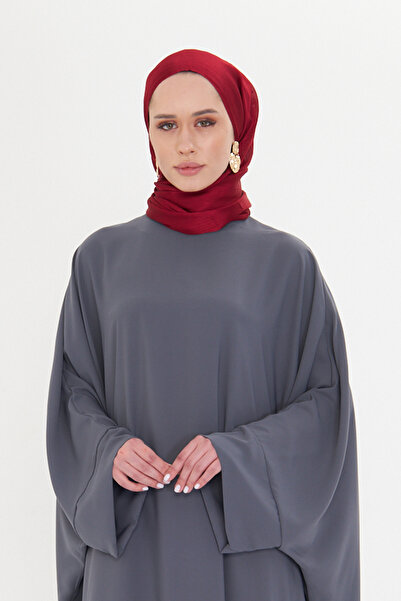 HÜRREM BONE Burgundy Plain Classic Shawl Turlu Polyester Luxury Janjan 202126_16