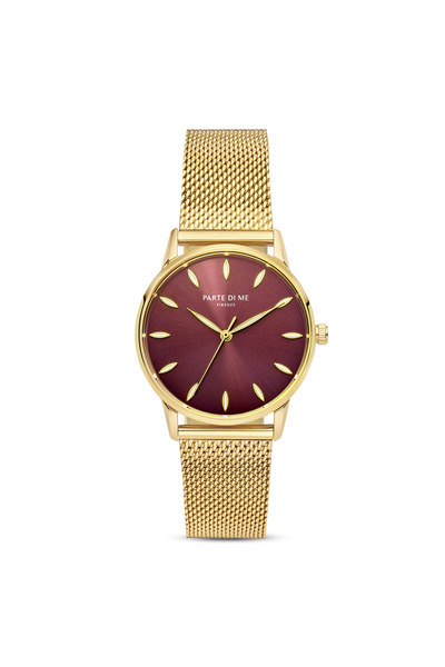 Parte di Me Orologio rund Damenuhr goldfarben und dunkelbraun PDM09055