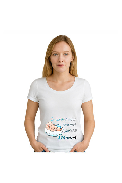 OEM Tricou dama In curand voi fi cea mai fericita mamica nor